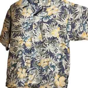 Tommy Bahama Blue and Yellow Tropical Casual Shirt